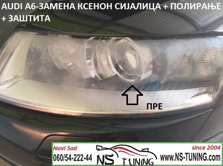 audi a6 c6 xenon far d2s sijalica poliranje reparacija ugradnja zamena novi sad tuning